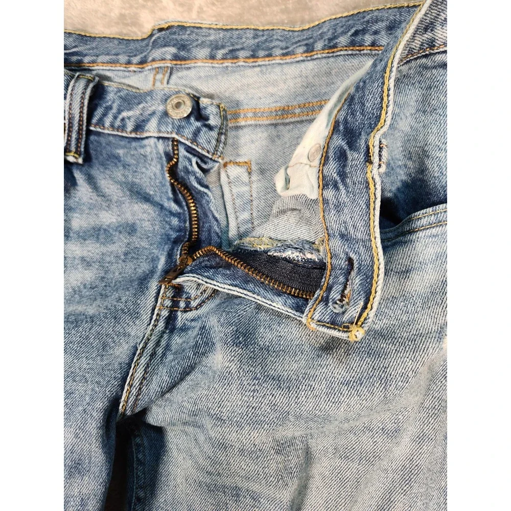 Levi's 511 Jeans Men's 32x33 (Tag 31X32) Distresse Skinny Cotton Blend‎ Blue